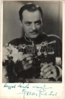 Jávor Pál fotólap a színművész saját kezű dedikációjával