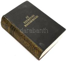 Az ezeréves Magyarország. A Pesti Hírlap Könyvtára. Bp., 1939, A Pesti Hírlap Rt. (Légrády-ny.), 1200 p. + 1 t. (kihajtható, színes melléklet 2 db térképpel). Első kiadás. Számos szövegközi fekete-fehér képpel illusztrálva. Kiadói sérült aranyozott egészvászon kötés.