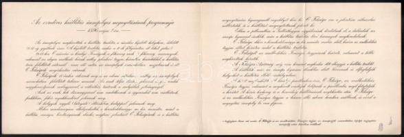 1896 Az Ezredéves Országos Kiállítás ünnepélyes megnyitására szóló részvételi jegy, báró Lévay Henri...