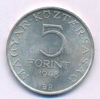 1948. 5Ft Ag "Petőfi" T:AU patina, ph 
Adamo EM1