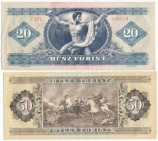 1980. 20Ft + 1986. 50Ft T:F szép papír