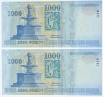 2010. 1000Ft (4x) sorszámkövetők "DA 4733308 - DA 4733311" T:UNC,AU