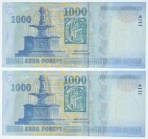 2010. 1000Ft (4x) sorszámkövetők "DA 4733308 - DA 4733311" T:UNC,AU