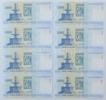 2010. 1000Ft (8x) sorszámkövetők "DE 8897837 - DE 8897844" T:UNC,AU