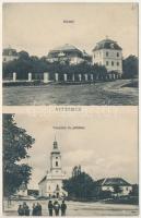 1909 Vittenc, Wittencz, Wittenz, Chtelnica; Pálffy kastély, Templom és plébánia. Grünhut kiadása / castle, church and parish (EK)