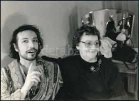 cca 1987 Benkő Imre budapesti fotóriporter pecséttel jelzett, vintage fotója Markó Iván balettművészről, ezüst zselatinos fotópapíron, felülete nem hibátlan, 15,2x21,2 cm