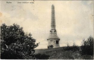 1906 Nyitra, Nitra; Zobor millenniumi oszlop, emlékmű. Fürst Sz. kiadása / Hungarian millennium monument (fl)