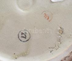 Japán Satsuma porcelán váza, kézzel festett, jelzett, hibátlan, m: 30,5 cm