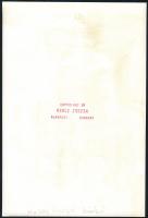 cca 1986 Koncz Zsuzsa budapesti fotóriporter pecséttel jelzett, vintage fotója Makay Margit (1891-19...