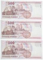 2013. 500Ft (18x) egyugrásos sorszámkövetők "EB 4393470 - EB 4393488" az "EB 4393473&...