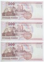 2013. 500Ft (18x) egyugrásos sorszámkövetők "EB 4393470 - EB 4393488" az "EB 4393473&...