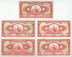 Peru 1960-1966. 10S (5xklf) T:F Peru 1960-1966. 10 Soles de Oro (5xdiff) C:F