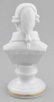 cca 1860 Royal Vienna J. Haydn büszt. Mázas és biszkvit porcelán, jelzett, kis kopással, m: 11,5 cm