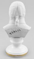 cca 1860 Royal Vienna Mozart büszt. Mázas és biszkvit porcelán, jelzett, kis kopással, m: 11,5 cm