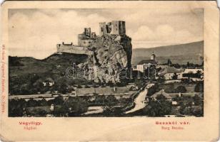 Beckó, Beczkó, Beckov; Vágvölgy, Beczkói vár. Wertheim Zsigmond kiadása / Waagthal, Burg Beczko / Povazie, Beckovsky hrad / valley, castle (EM)