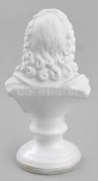 cca 1860 Royal Vienna Seb. Bach büszt. Mázas és biszkvit porcelán, jelzett, kis kopással, m: 11,5 cm