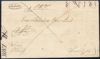 1845 Franco ajánlott levél Mohats - Weselitz