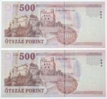 2011. 500Ft (4x) sorszámkövetők "EB 0390041 - EB 0390044" T:UNC,AU