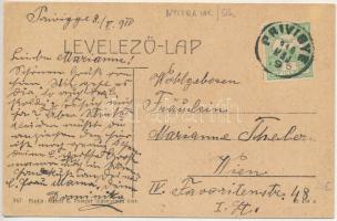 1910 Bajmócfürdő, Bojnické kúpele (Bajmóc, Bojnice); Bajmóczi út, híd. Gubits B. (Privigye) kiadása ...