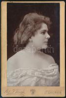 cca 1900 Zágráb, Varga fényképész műterében készült, keményhátú vintage fotó, 16x10,5 cm