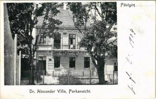 1903 Pöstyén, Piestany; Dr. Alexander villa / villa (kis szakadás / small tear)