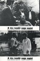 cca 1980 ,,A kis rendőr nagy napjai" című szovjet bűnügyi film jelenetei és szereplői, 9 db pro...