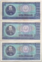 Románia 1966. 100L (7x) T:F szép papír 
Romania 1966. 100 Lei (7x) C:F fine paper