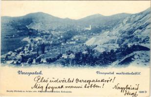 1900 Verespatak, Goldbach, Rosia Montana; látkép. Dunky Fivérek cs. és kir. udvari fényképészek kiadása / general view (EK)