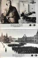 cca 1985 ,,Moszkvai csata" című szovjet történelmi film jelenetei és szereplői, 5 db vintage pr...