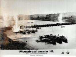 cca 1985 ,,Moszkvai csata" című szovjet történelmi film jelenetei és szereplői, 5 db vintage pr...