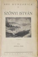 Fenyő Iván: Szőnyi István. Ars Hungarica. 3. Szerk.: Ártinger Imre. Bp., 1934., Bisztrai Farkas Ferencz,(Maretich-ny.), 1 t. + 28+4 p.+32 t. Első kiadás. Fekete-fehér képtáblákkal illusztrált. Kiadói papírkötés, szakadozott borítóval. Megjelent 1000 példányban.