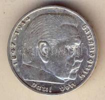 Német 3. Birodalom 1935E 5M Ag "Hindenburg" T:2-