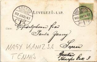 1903 Nagykanizsa, Tenisz pálya. photo (EK)