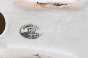 2 darab porcelán németjuhász figura, egyik Hollóházi, jelzett, hibátlan