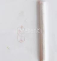 Art deco kerámia harmonikás fiú kutyával. Kézzel festett, jelzett, hibátlan d: 12 cm, m: 14 cm