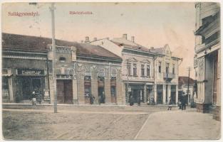 1912 Szilágysomlyó, Simleu Silvaniei; Rákóczi utca, Medve szálloda, Markovits és Társa üzlete. Csernecz József kiadása / street view, hotel, shops (EK)