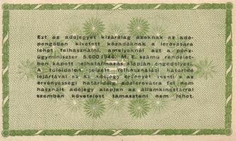 1946. 50.000AP sorozat és sorszám nélkül T:I-