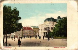 1919 Pozsony, Pressburg, Bratislava; Kossuth Lajos tér, színház / square, theatre (fa)