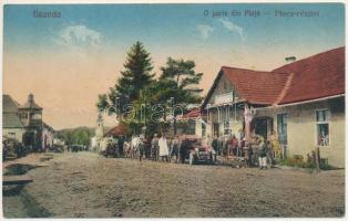 1940 Nagyilonda, Ileanda; O parte din Piata / Piac részlet, automobil, üzlet. Verbiczky Géza kiadása / market, automobile, shop (EK)