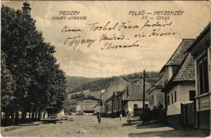 1930 Felsőmecenzéf, Ober-Metzenseifen, Vysny Medzev; Fő utca / Haupt Strasse / main street (EK)