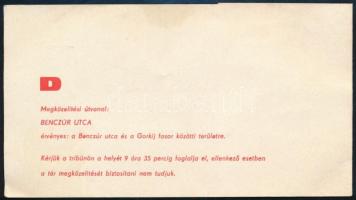 1978 Meghívó a budapesti dolgozók május elsejei ünnepségére