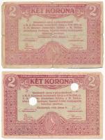 Kecskemét 1919.06.05. 2K pénzutalvány, lyukasztással érvénytelenítve + 2K pénzutalvány T:F,VG
Adamo...