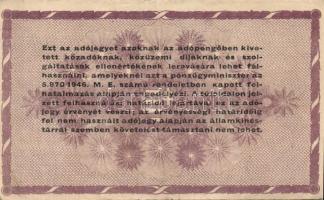 1946. 50.000AP főtípus papírráncokkal + 100.000AP sorozat- és sorszám nélkül, hátlapi szöveg nem köz...