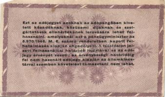 1946. 100.000AP (2x) sorozat- és sorszám nélkül, szöveg ferdén nyomva, illetve nem középpontos! T:II