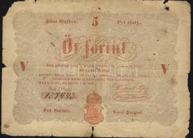 1848. 5Ft "Kossuth-bankó" (3x) T:IV