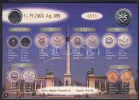 2009. 1Ft Ag + 2Ft Ag párban, utánveret emléklapon T:BU R! Csak 1010 db!