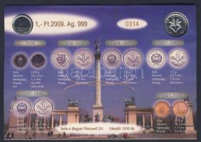 2009. 1Ft Ag + 2Ft Ag párban, utánveret emléklapon T:BU R! Csak 1010 db!