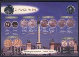 2009. 1Ft Ag + 2Ft Ag párban, utánveret emléklapon T:BU R! Csak 1010 db!