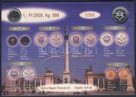 2009. 1Ft Ag + 2Ft Ag párban, utánveret emléklapon T:BU R! Csak 1010 db!