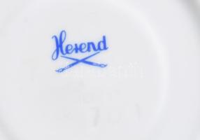 Herendi zöld rózsa mintás porcelán mokkás készlet. Kézzel festett, jelzett, minimális kopással